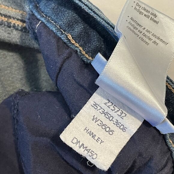 ~ PAIGE 31 Colette Flare Jeans* Stretch Women's Dark Blue Wash Lace Up Front HTF - Picture 13 of 13